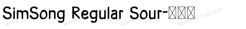 SimSong Regular Sour字体转换